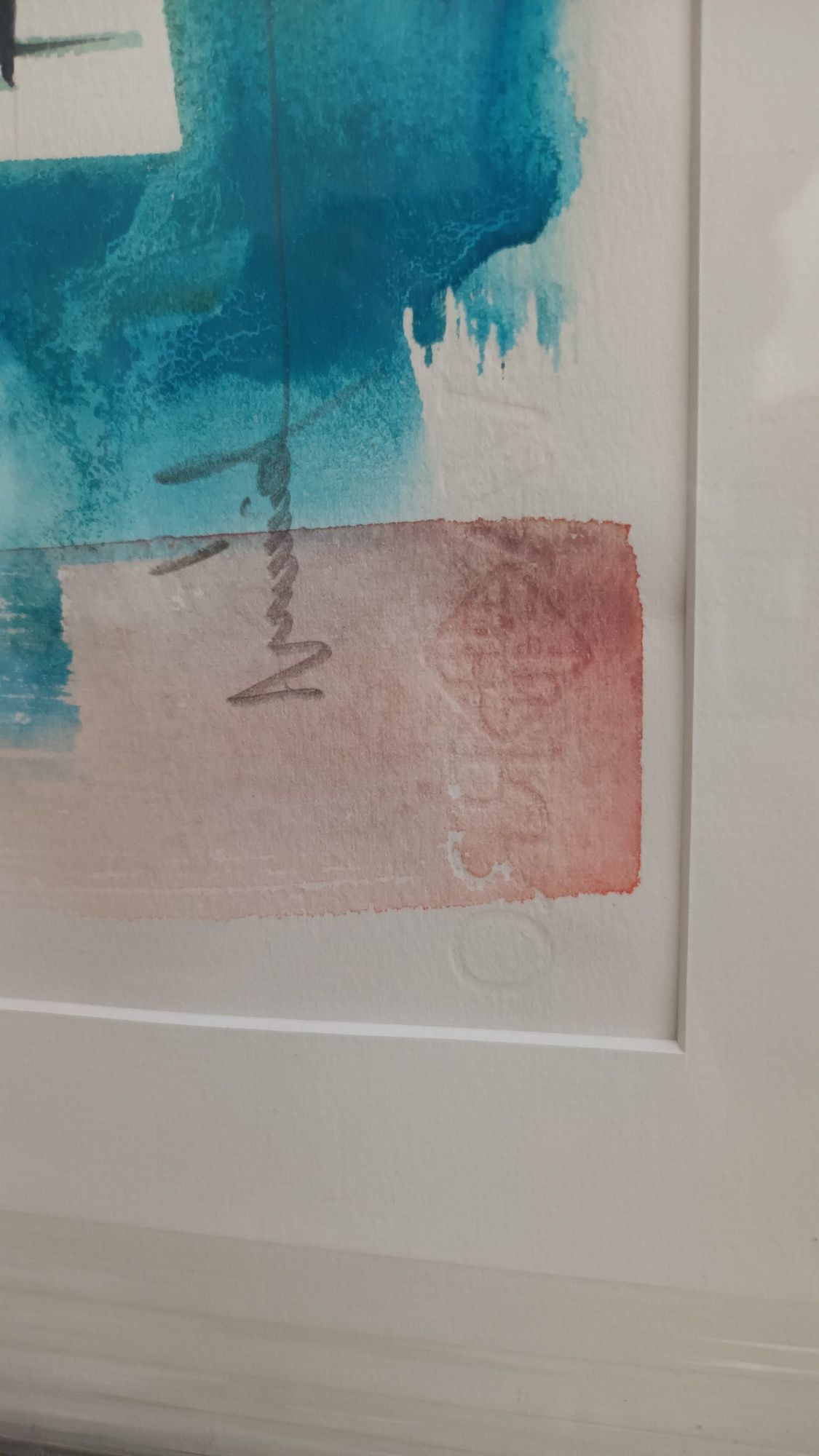 Pintura original, em aguarela, emoldurada, grande Lisboa - Fernando Pe