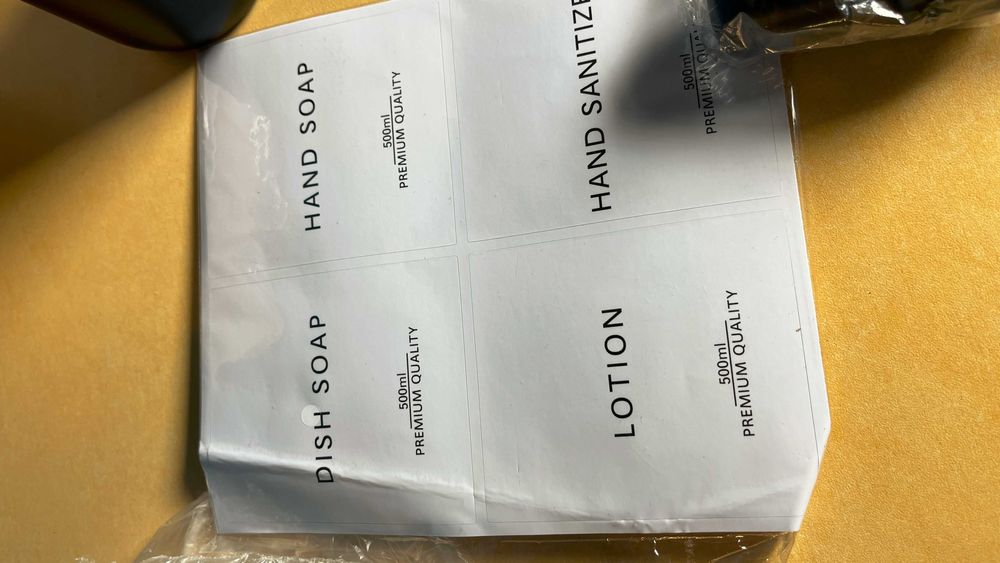 2x Szklany dozownik mydła, matowy czarny, okrągły,