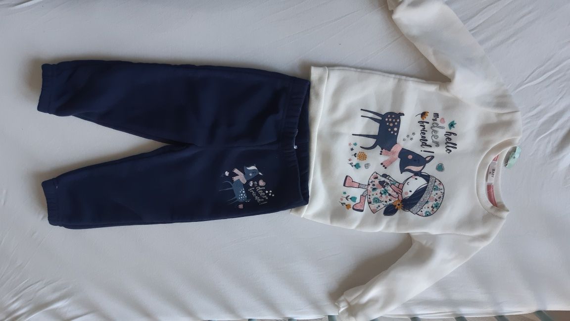 komplet spodnie i bluza z jelonkiem 86