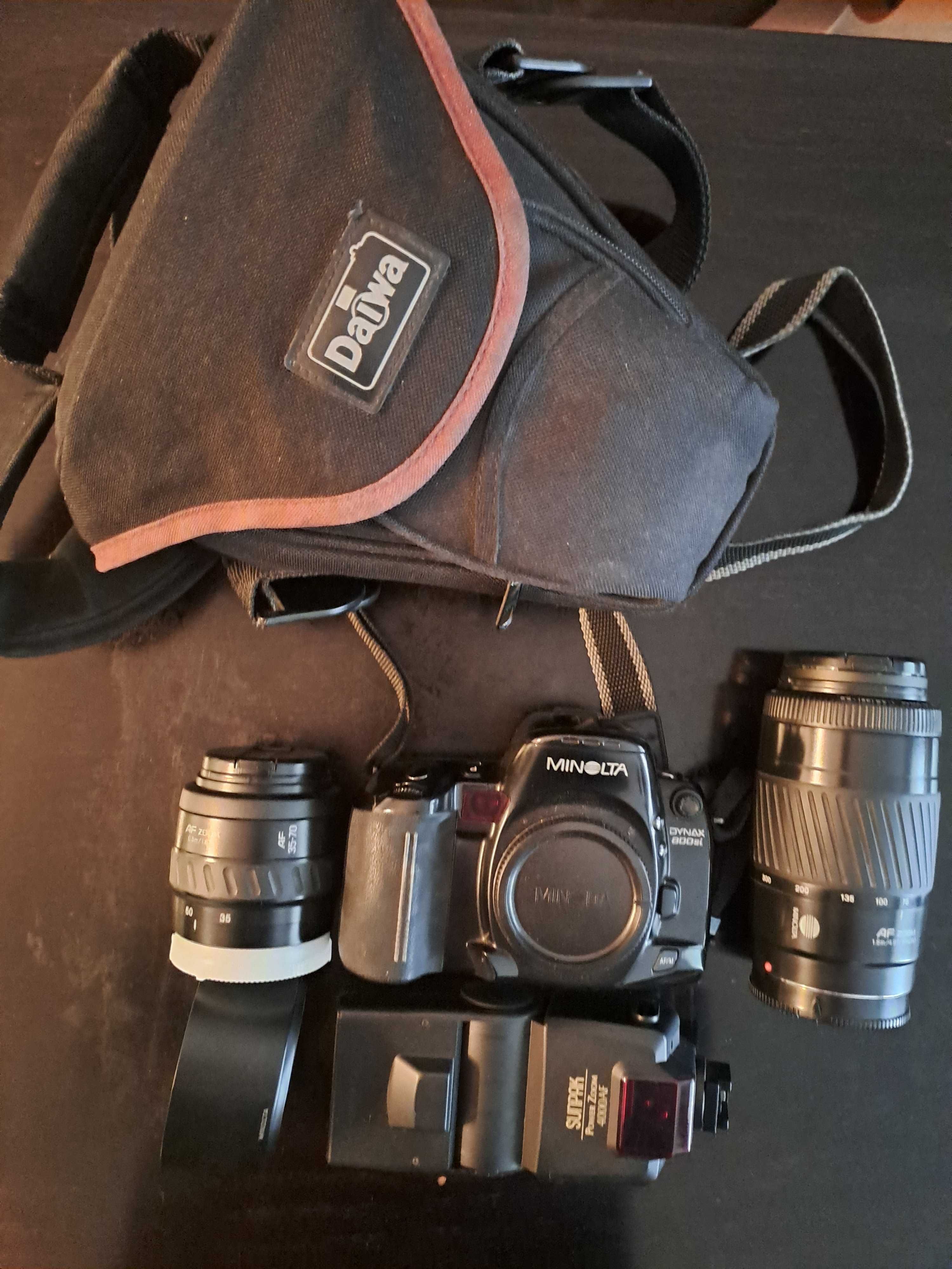 Minolta Dynax 800si + AF 35-70 + AF 80-300 + Sunpak 4000AF + gratisy