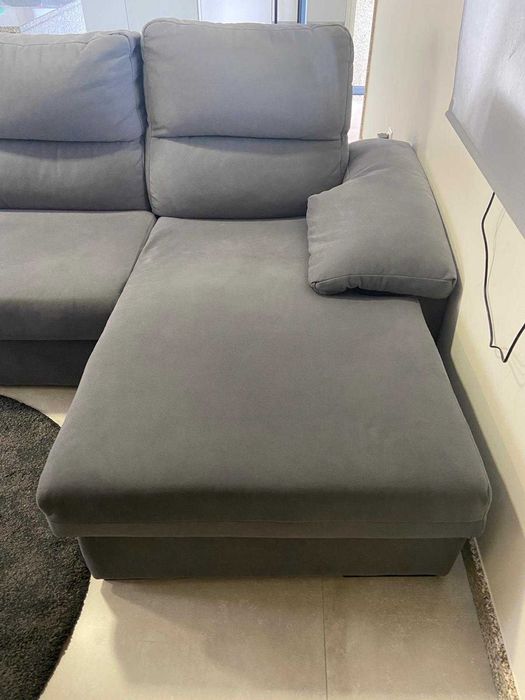 Vendo sofá chaise longue reversível cinza