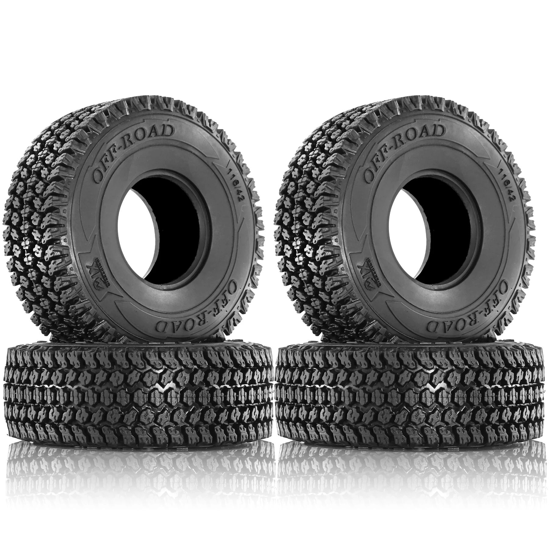 4 opony 1.9" 116x42mm do modelu rc TRAXXAS AXIAL TAMIYA AMEWI REELY