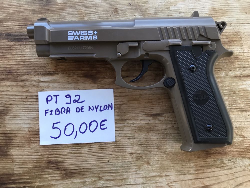 Pressão de Ar CO2) SwissArms P84 FULL METAL+CZ SHADOW esfera aço 4.5mm