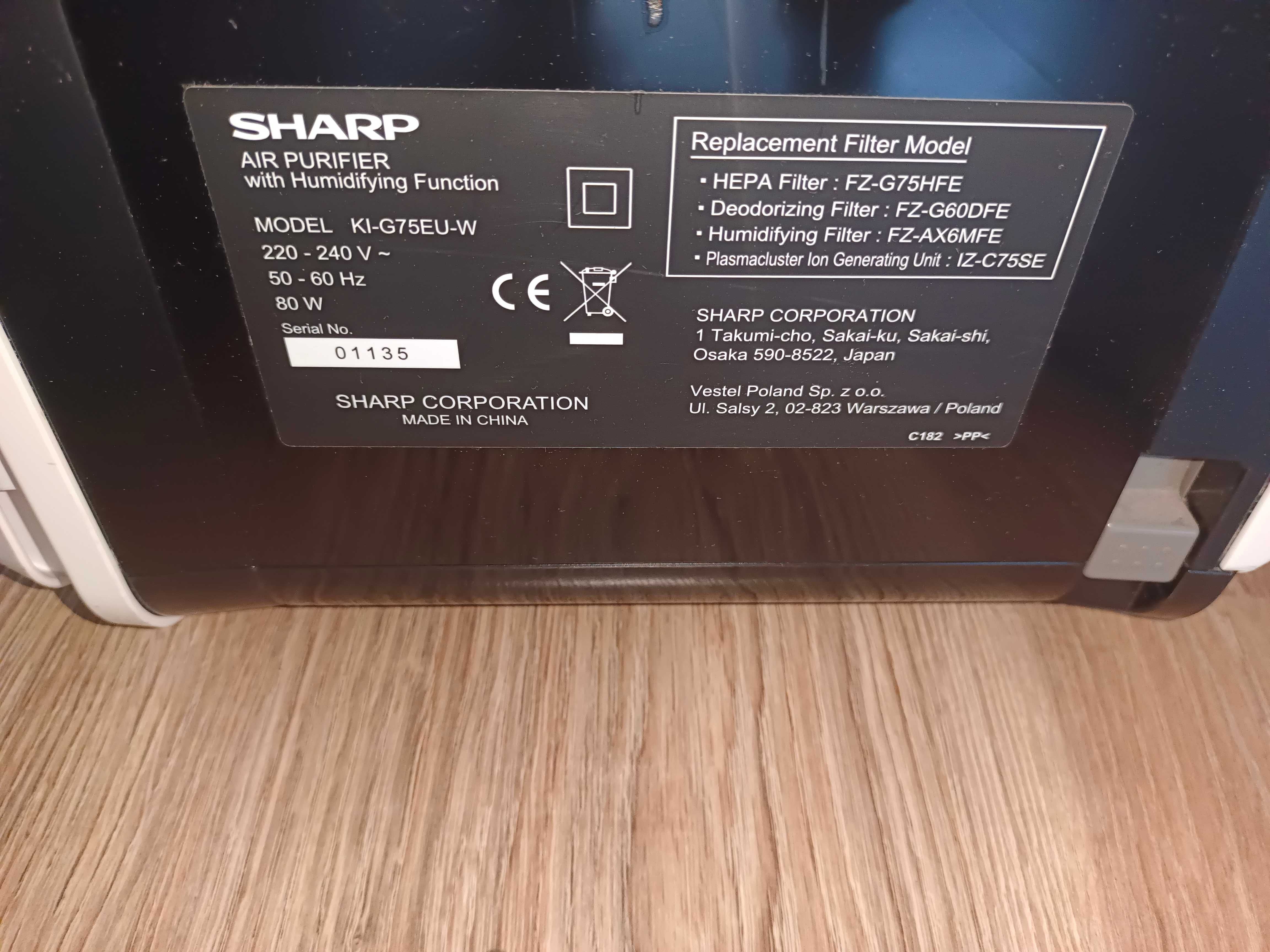 Nawilżacz / oczyszcza z powietrza Sharp KI-G75EU