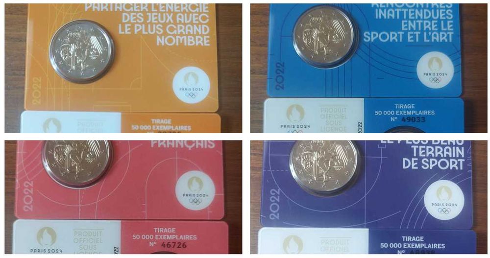 Coincards França - Moedas 2€ Comemorativas Jogos Olímpicos 2024
