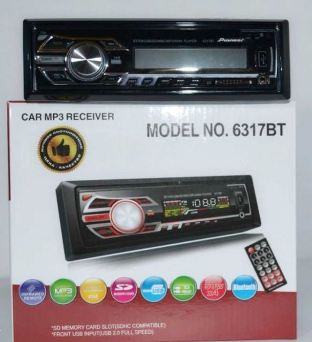 Стерео магнитола с пультом автомагнитола Pioneer 6317
