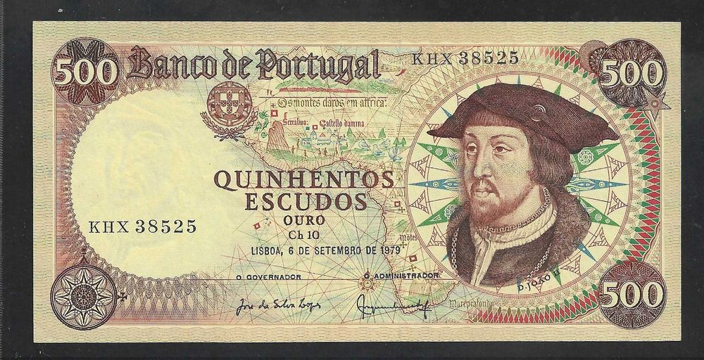 Magnífica nota de 500 Escudos