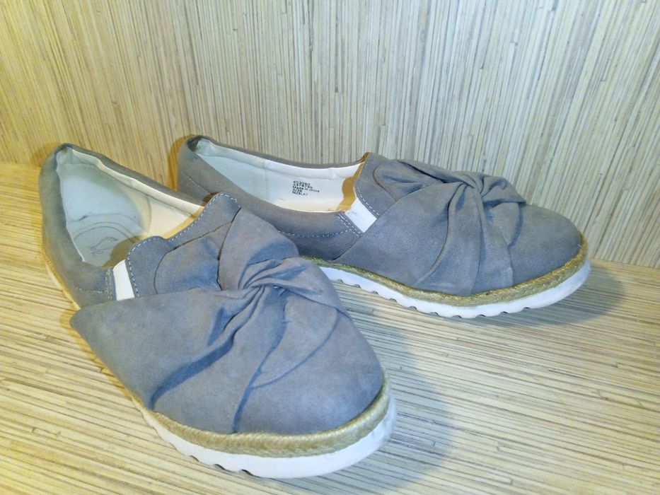 Szare espadryle damskie