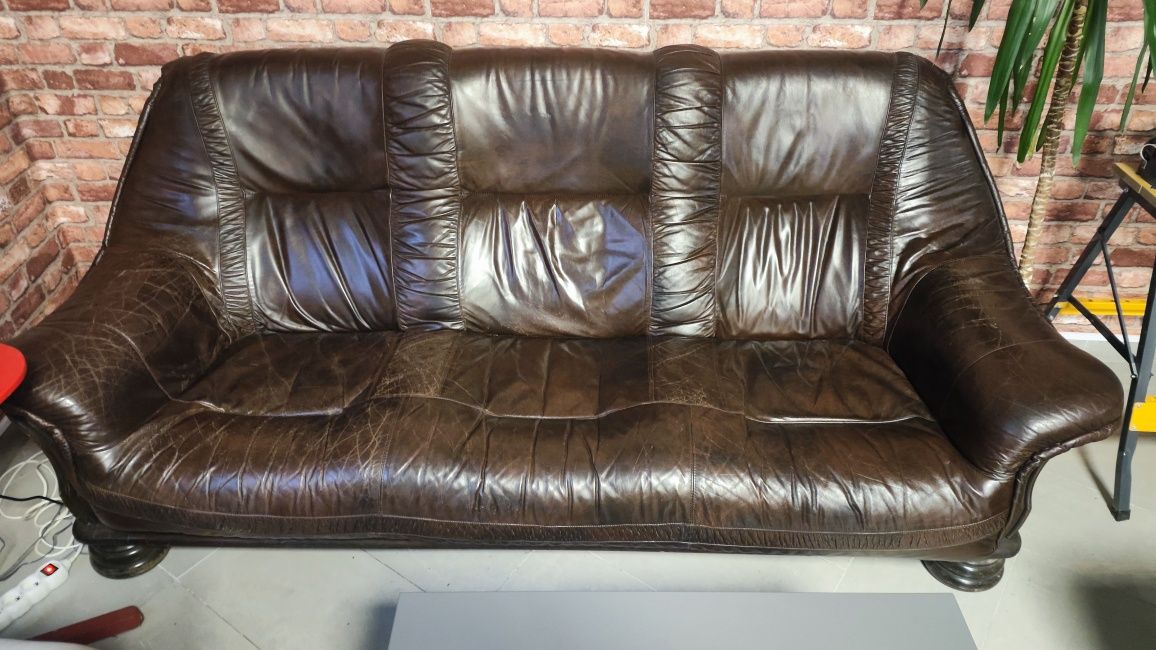 Sofa skórzana 3 osobowa stan bdb