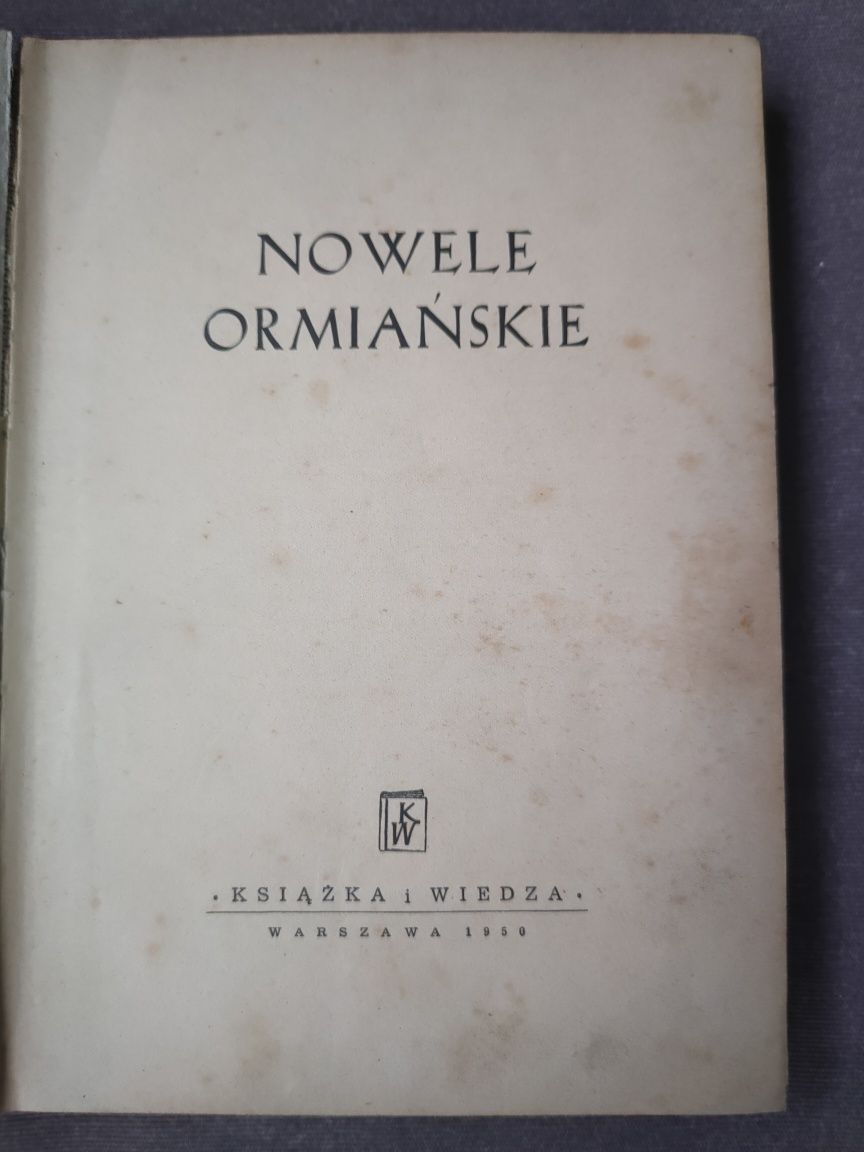 "Nowele ormiańskie" Praca zbiorowa