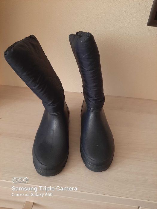 Чоботи сапоги гумові комбіновані жін. зимові 38р