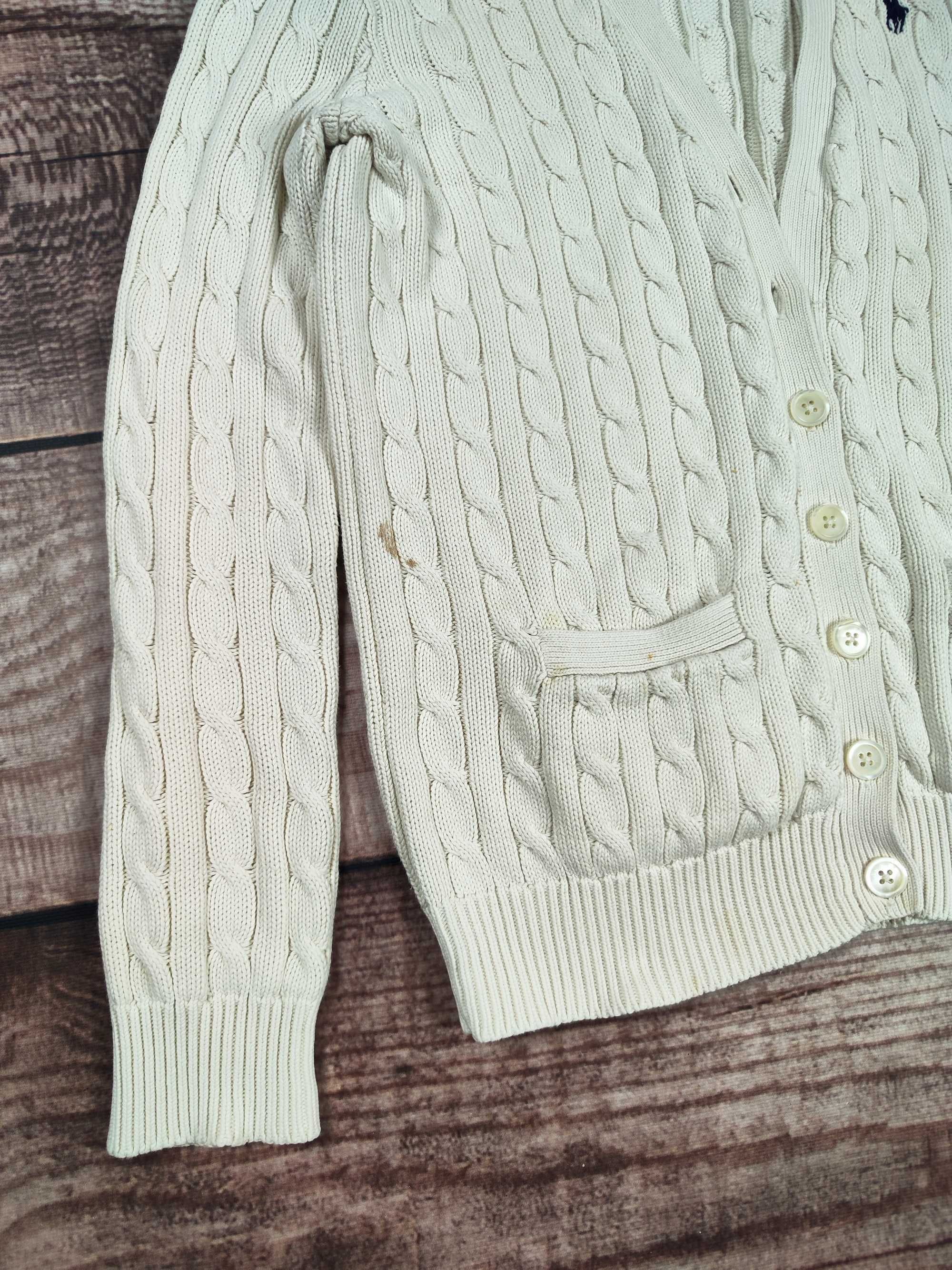 Sweter Ralph Lauren kardigan damski warkocz r. M/L