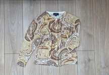 Akrylowy sweter na guziki S/M. Turecki wzór. Vintage