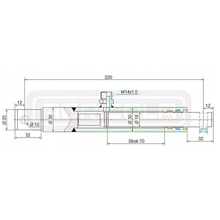 Cylinder hydrauliczny rozsiewacza Amazone