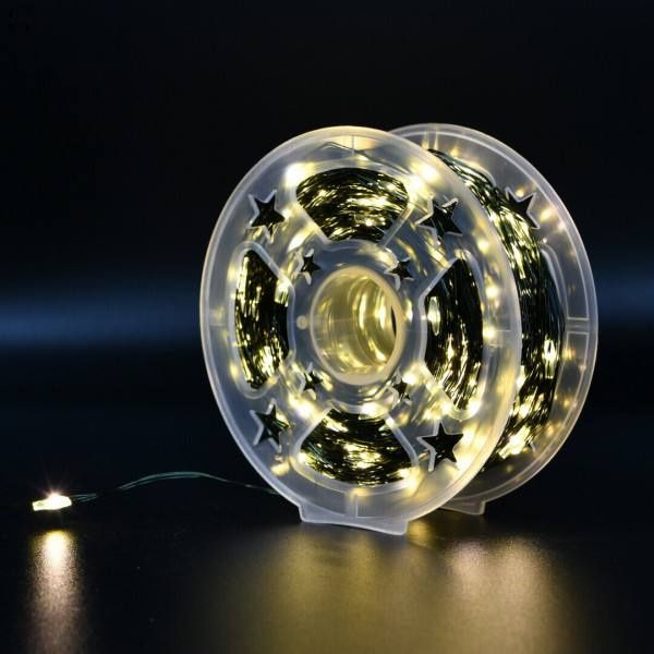 Гирлянда Роса на елку Желтая с USB, Новогодняя гирлянда 40 метров