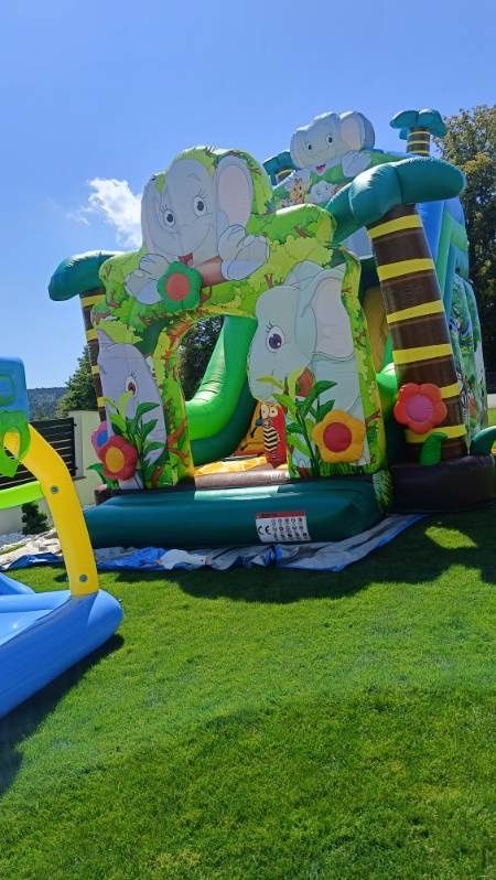 Dmuchaniec zjeżdżalnia, atrakcje dla dzieci urodziny komunie chrzest