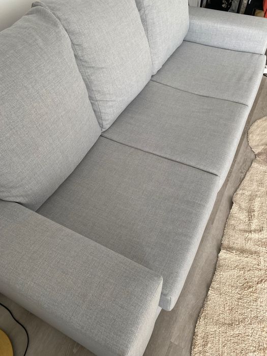 Sofá Cinza 3 Lugares - 85x190cm