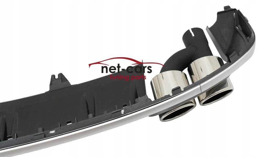 Dyfuzor + końcówki chrom AUDI A5 F5 16- S Line wzór S5 szary antracyt