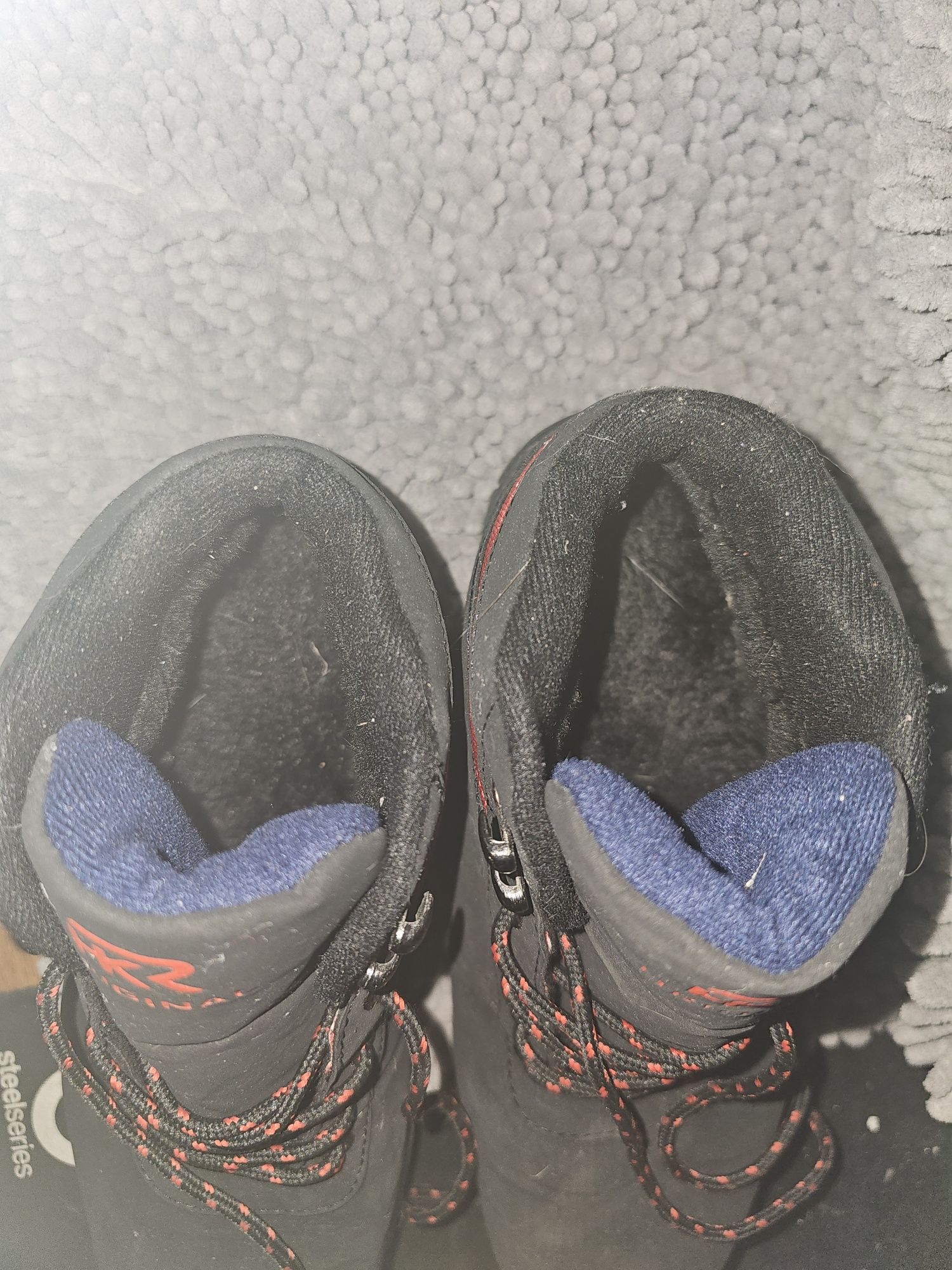 Buty zimowe buty za koste czarno czerwone buty HKR Orginal