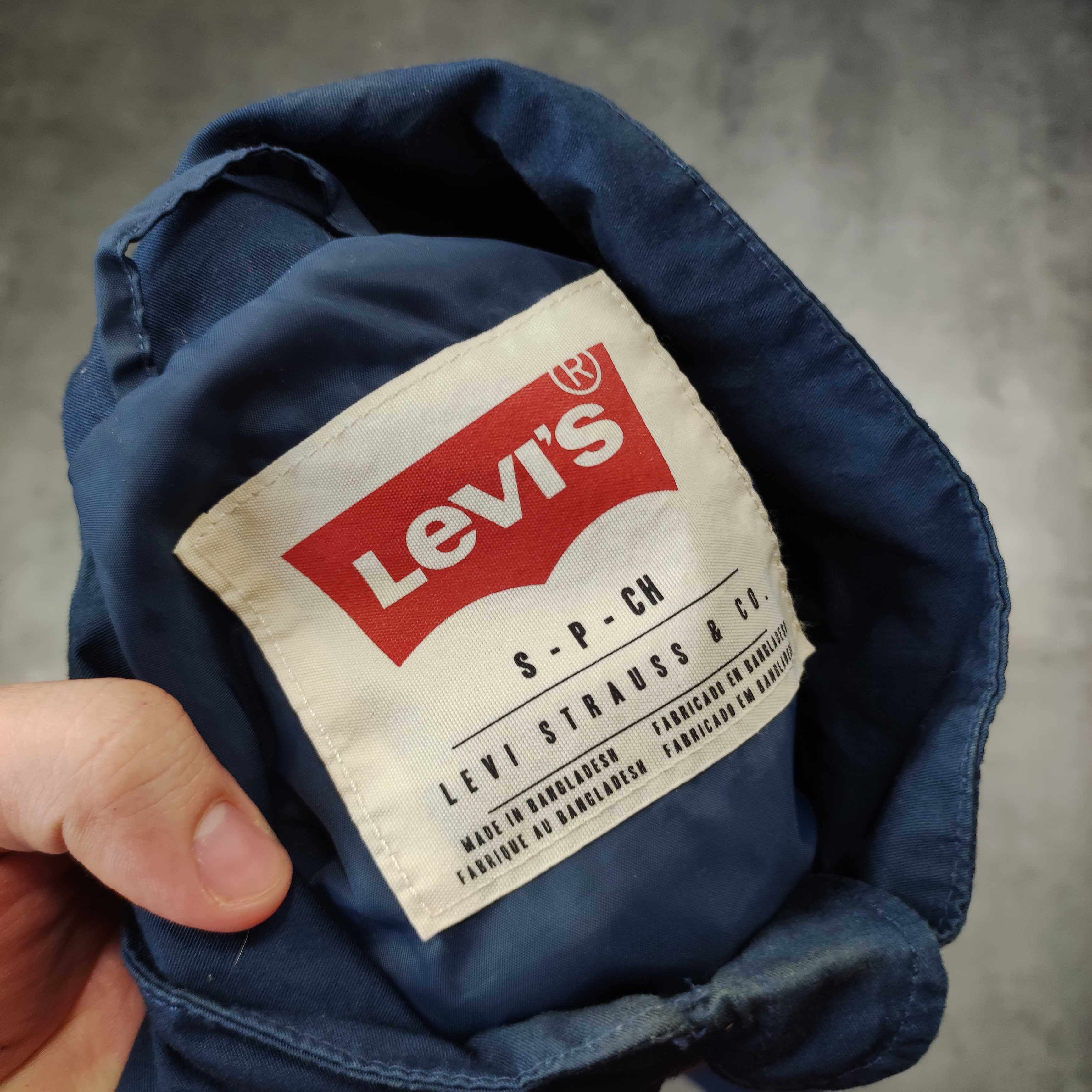 MĘSKA Kurtka Lekka Bomberka Bomber Elegancka Rozpinana Levis Granatowa