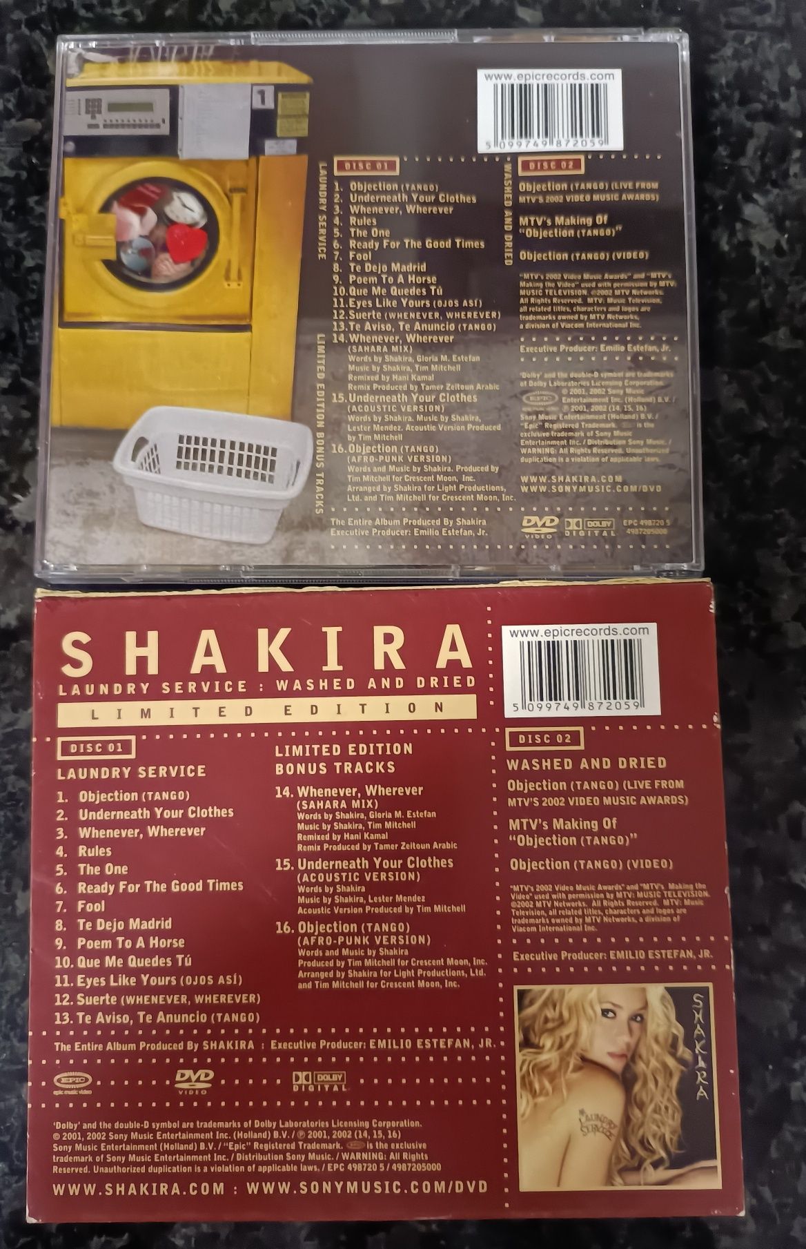 CD+DVD Shakira "Laundry Service: Washed And Dried"