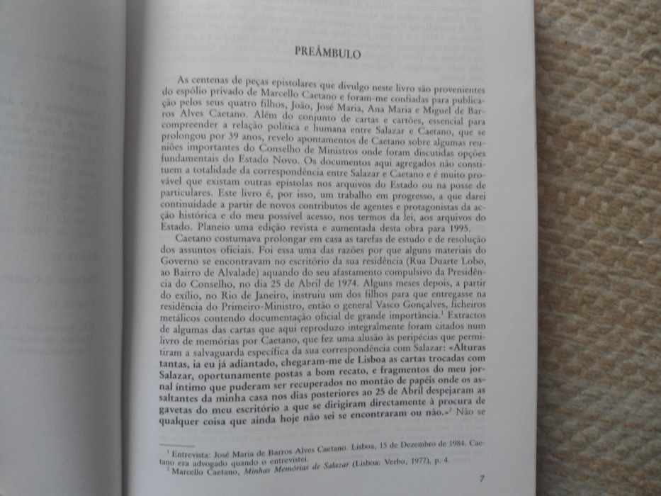 Salazar - Caetano, Cartas Secretas (1932-.1968) José Freire Antunes