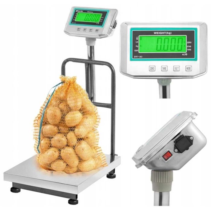 WAGA magazynowa ROLNICZA DO WORKÓW elektroniczna 300kg z oparciem lcd
