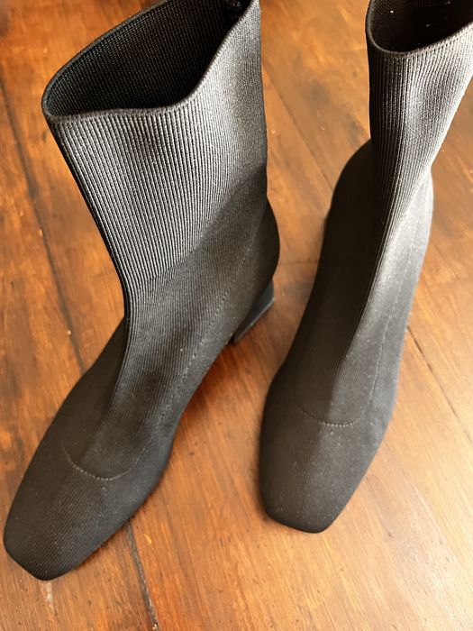 Botas pretas leftiens novas salto 7 cm