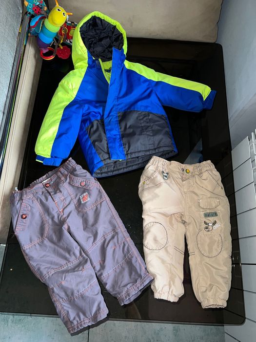 Зимовий комбінезон для хлопчика 9-12 12-18 куртка штани на флісі 80-86