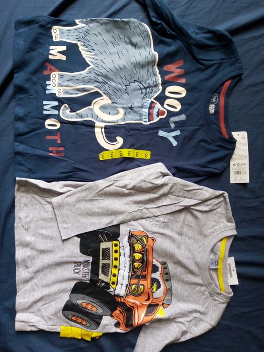 Nowe ubranka paka bluzki 122/128