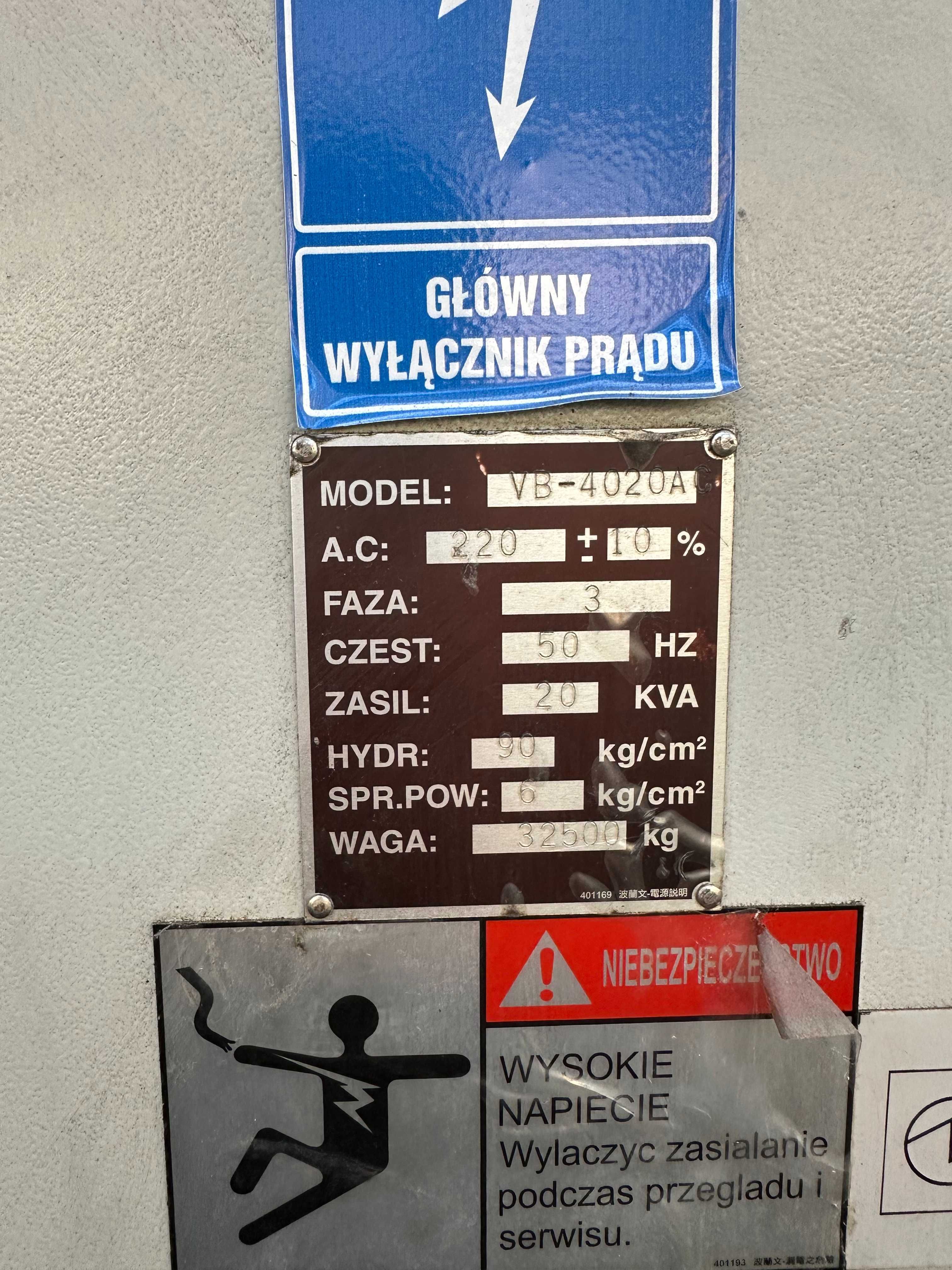Frezarka bramowa VISION WIDE TECH VB-4020A