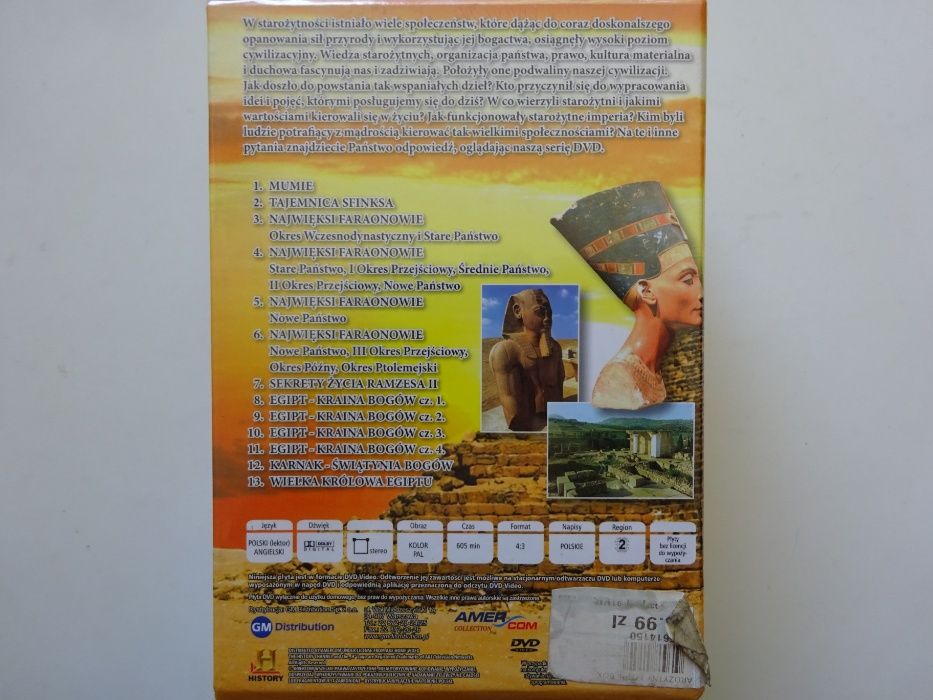 NOWE Starożytny EGIPT 13 DVD 10 godz kolekcja Mumia Faraon cywilizacje