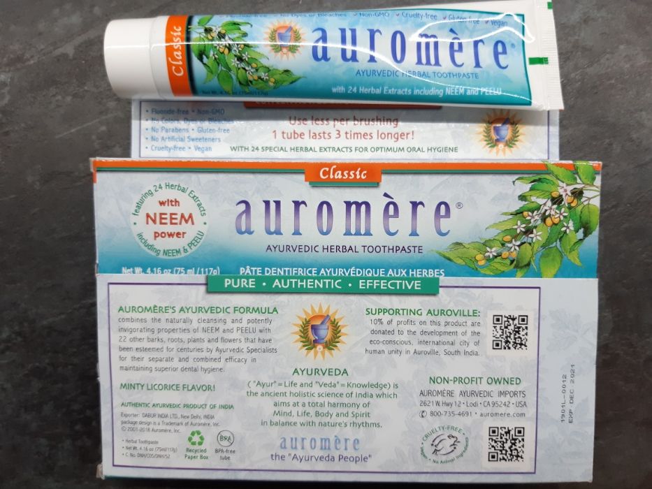 Auromere, Herbal Toothpaste (75 мл), зубная паста, зубна паста