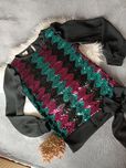 Bluzka damska z cekinami angielska elegancka zdobiona 38M 40L