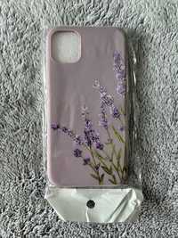 Iphone 11 case etui kwiaty gumowe