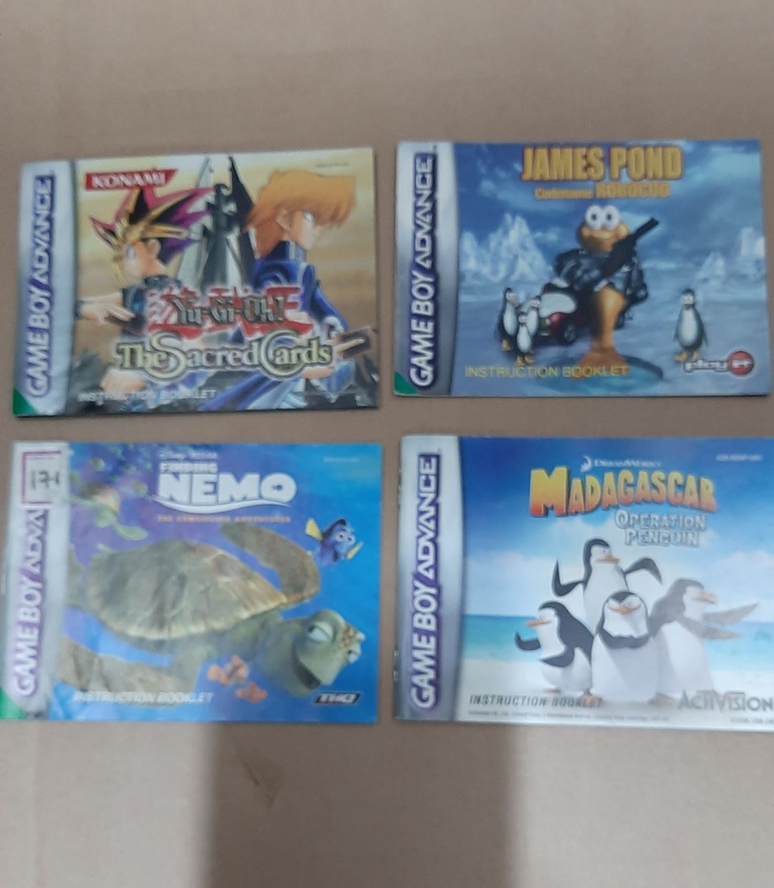 Gameboy advance varios manuais