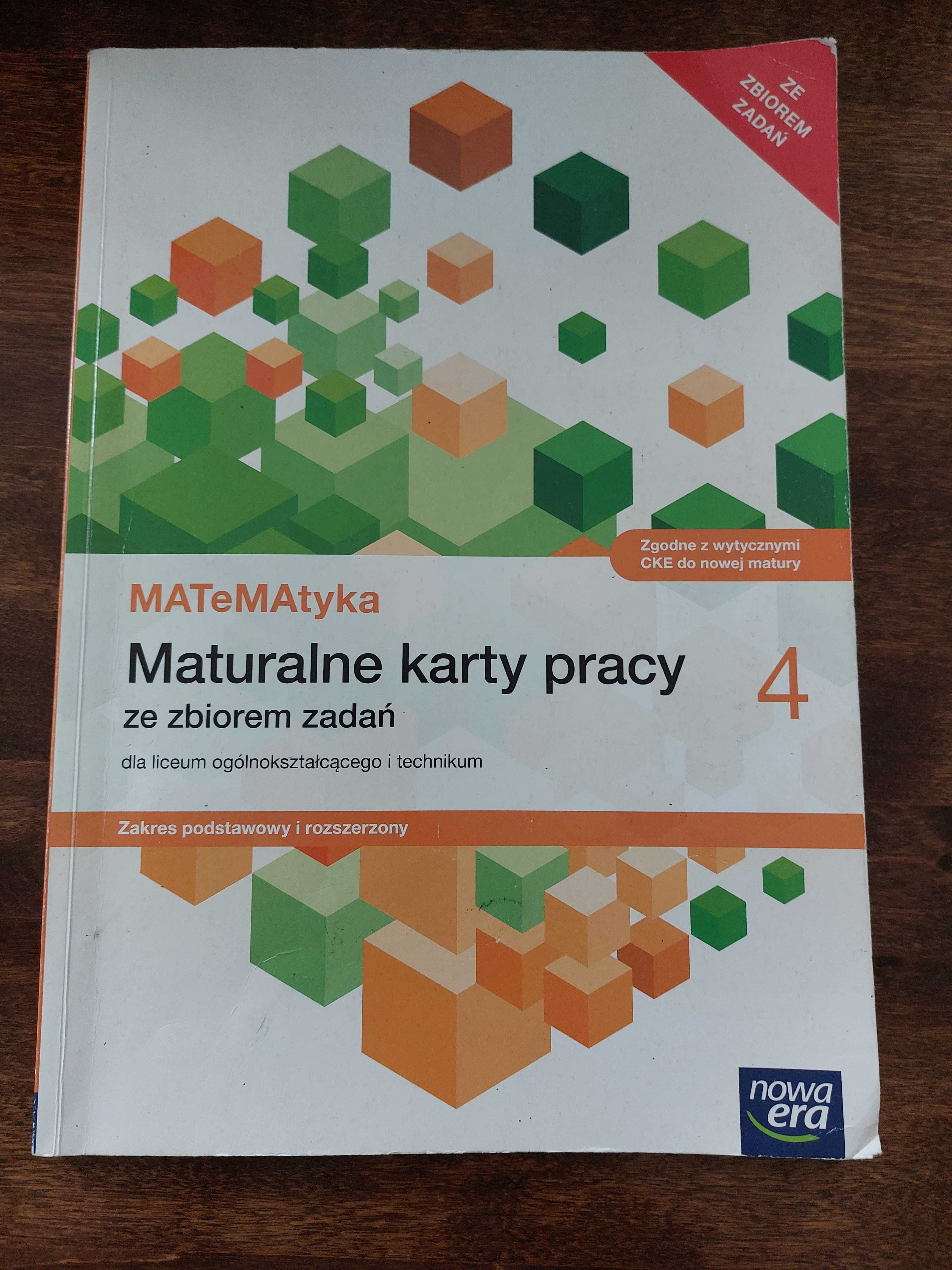 Matematyka maturalne karty pracy ze zbiorem zadań 4 Nowa Era