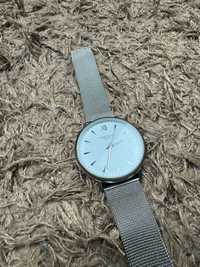Srebny elegancki zegarek ze stali nierdzewnej 90s 80s y2k regulowany