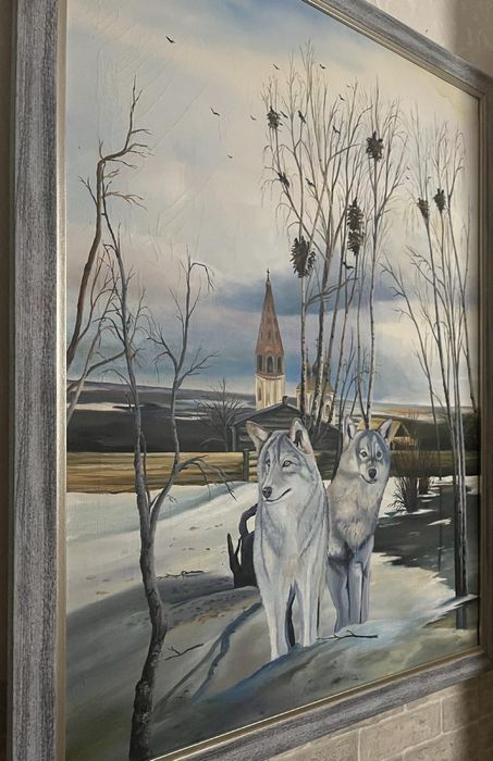 Картина на холсті з вовками