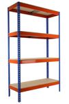 Estante 4 prateleiras 2000x1500x450 400Kg Azul/Laranja Capacid. 1600kg