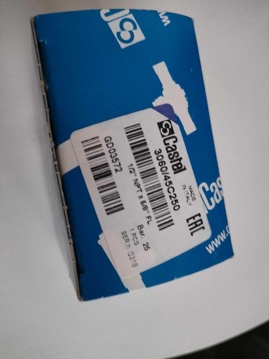 Zawór bezpieczeństwa CASTEL 3060/45C250 bar 25 na 1/2" NPT x 6/8" FL