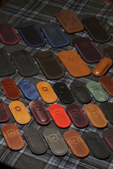Чехол из натуральной кожи opinel ручная работа