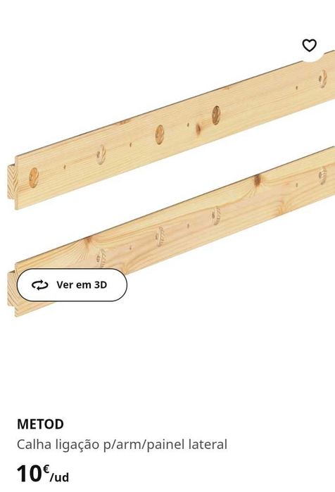 Calha de ligação para armários Metod ikea