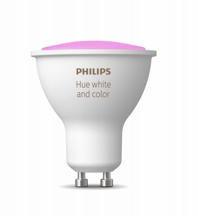 Кольорова світлодіодна лампочка Philips Hue White  та Color GU10