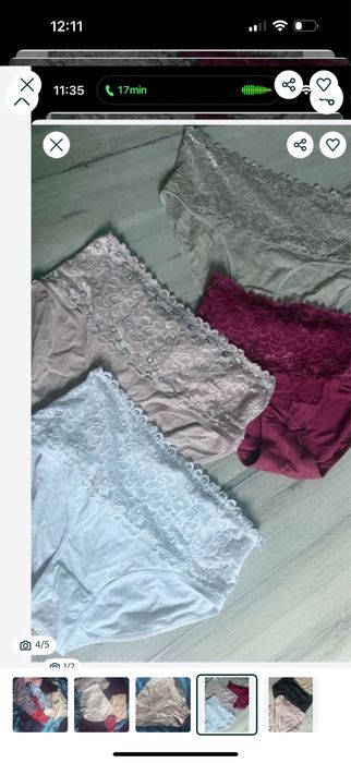 Majtki stringi koronkowe 2xl xxl paka zestaw