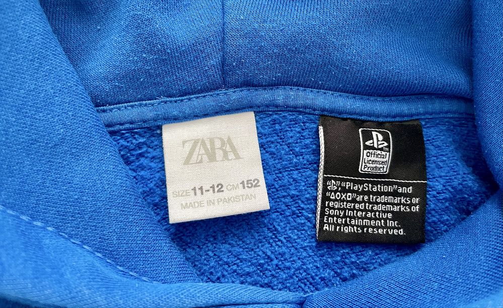 Rewelacyjna bluza z kapturem firmy ZARA, roz. 152, PlayStation