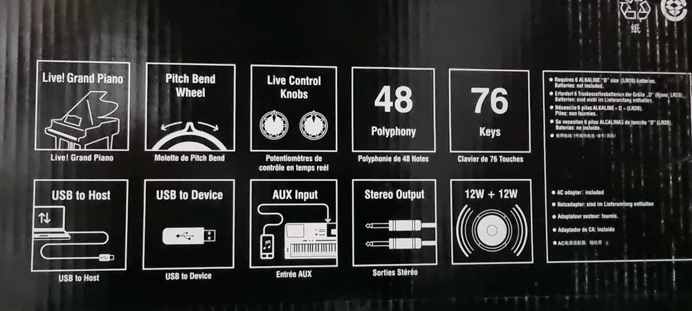 Teclado musical Yamaha PSR EW400
