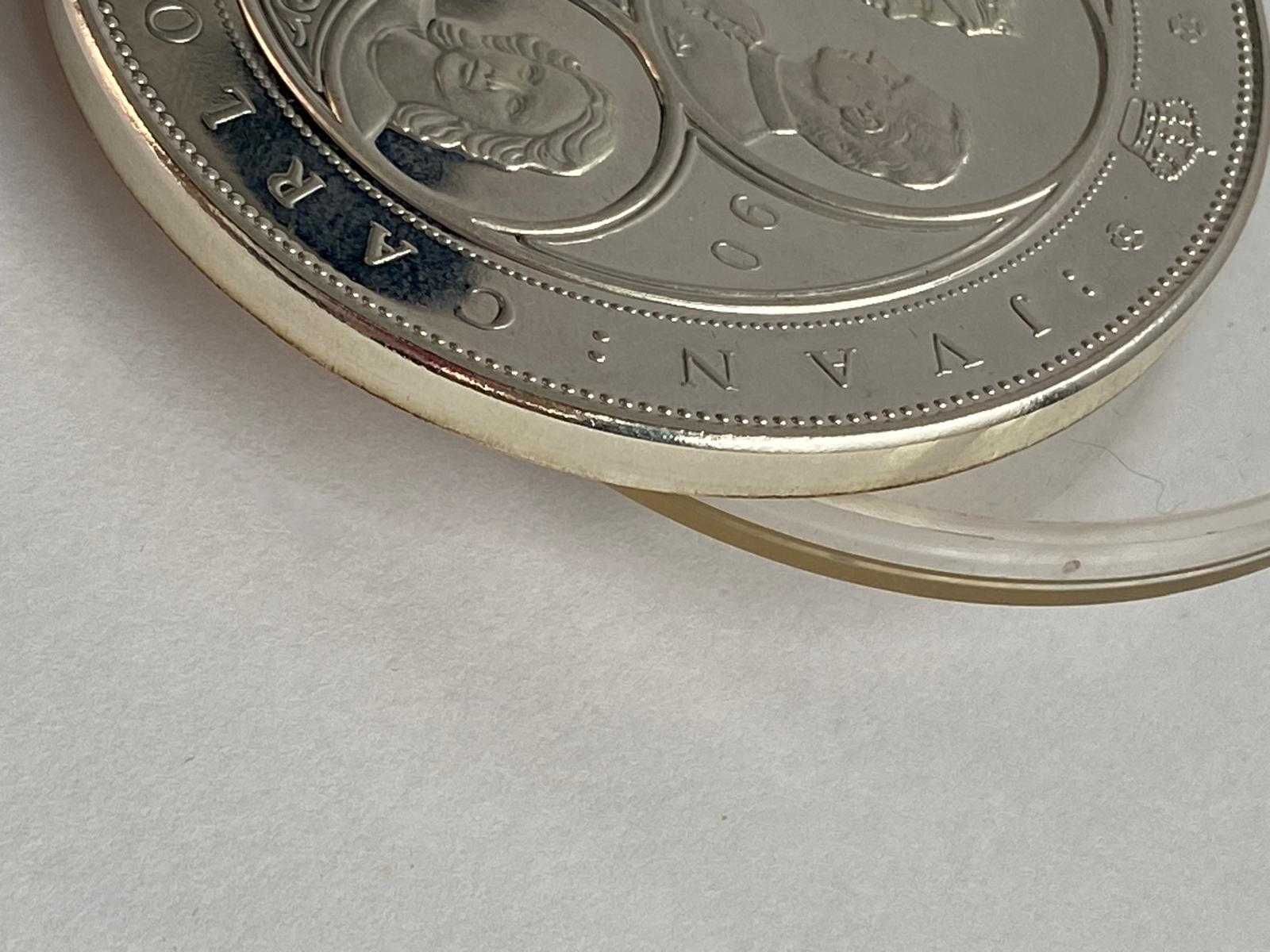 Moeda prata 10000 pesetas 1990 medalha de prata 1983
