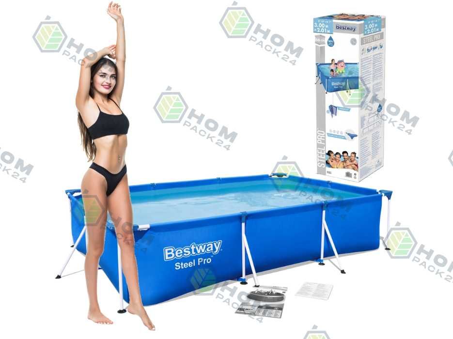 Basen stelażowy prostokątny Bestway 300 x 201 cm