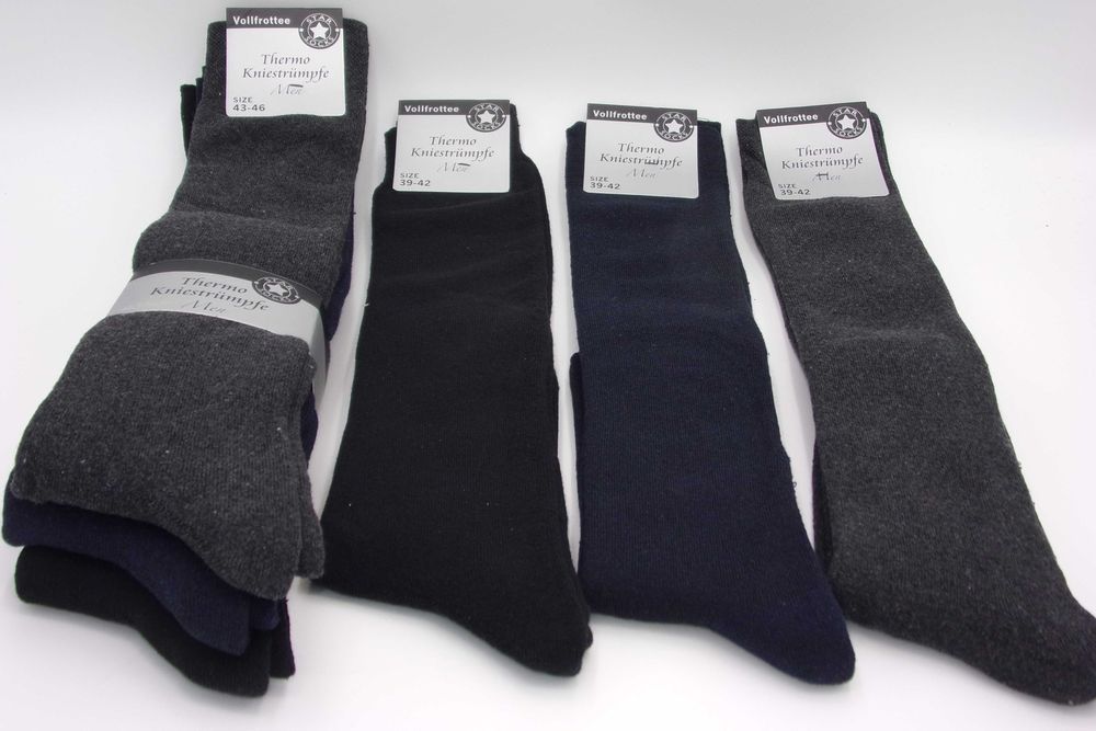 3x Podkolanówki męskie cieple bawełniane 39/42 oraz 43/46.